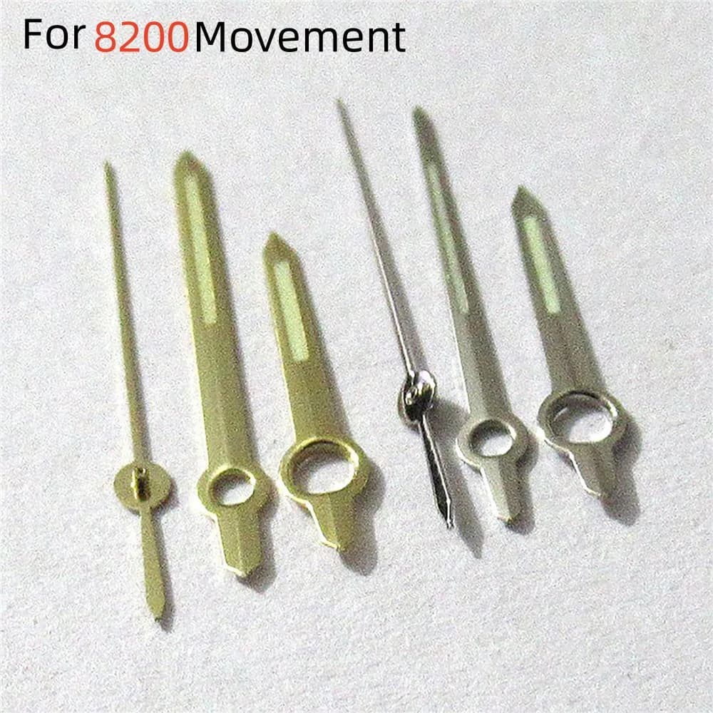 Watch Hands Silver/Gold Three-hand Pointers for 8200 Movement Accessories