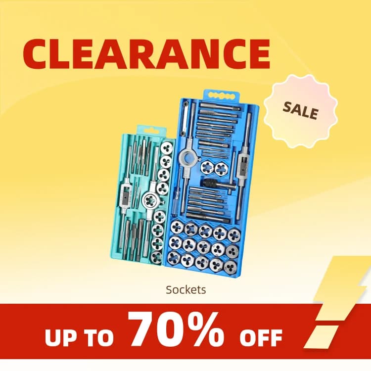 Clearance_40pcs Multi-Size Portable Home Taps Slabs Tool Cases  Hardware Tool Portable Universal Combination Alloy Ste_Continuou