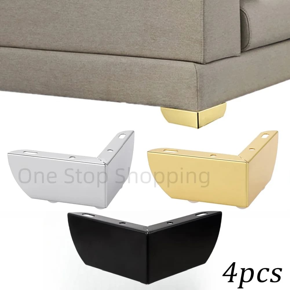 4-piece Heavy-duty Load-bearing Furniture Legs Golden Iron Hardware Sofa Leg 2-in-1 Coffee Table Legs Furniture Universal Legs