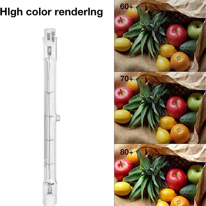 1Pc 100/200/300W Halogen Lamp 118mm Double Ended Linear R7s Halogen Light Bulb AC230V Household Decor R7s Halogen Bulb