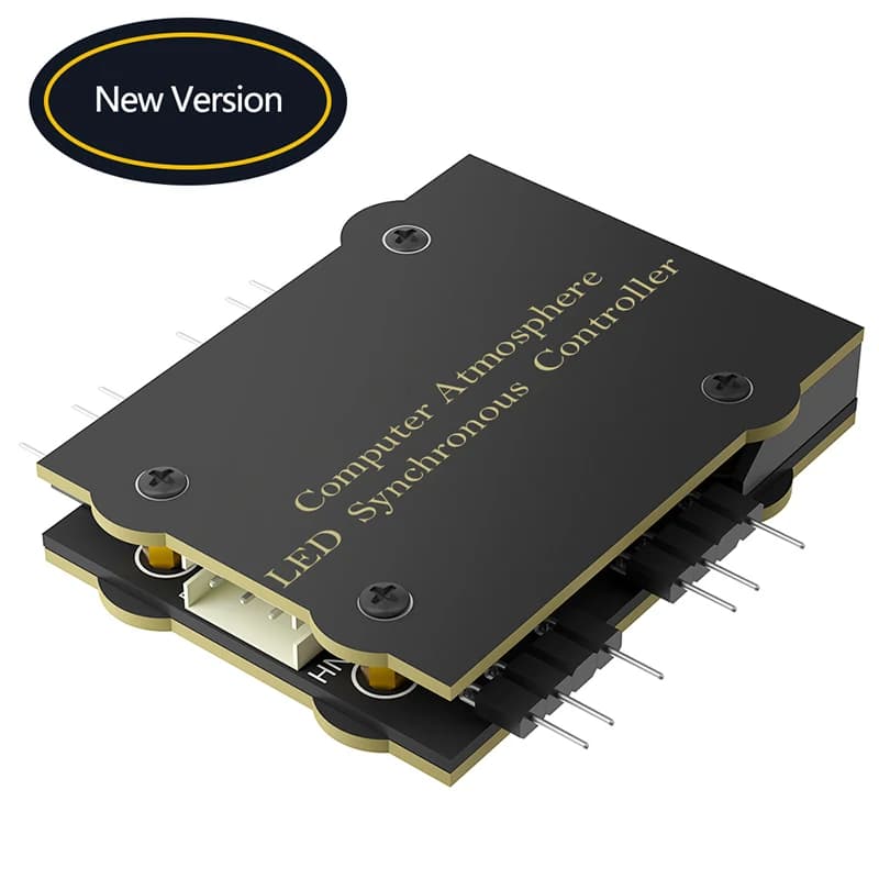 4 Port 5V 3PIN RGB Fan LED Controller Computer Atmosphere Light Synchronization Controller with USB2.0 9Pin Cable for Desktop PC