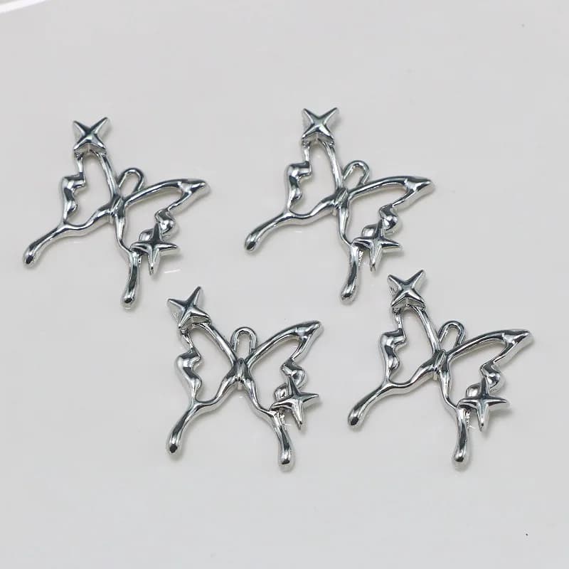 10pcs 24*21mm alloy star Butterfly charms for diy Jewelry craft make bracelet Necklaces earrings accessories