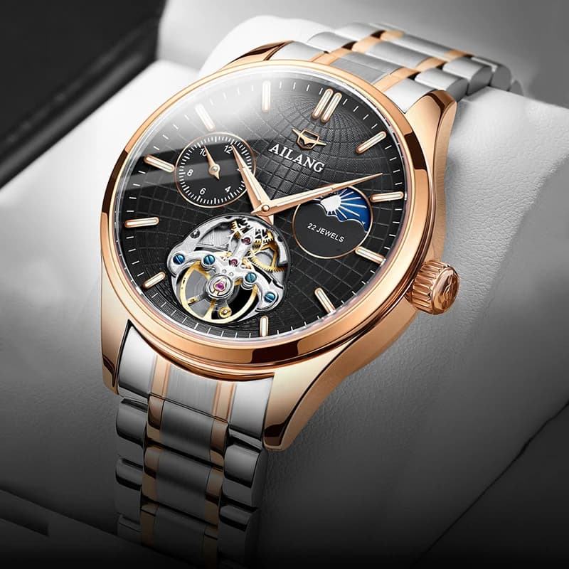 Tourbillon Watches Top Brand Men Mechanical Watch Automatic Fashion Luxury Stainless Steel Male Clock relogios masculino