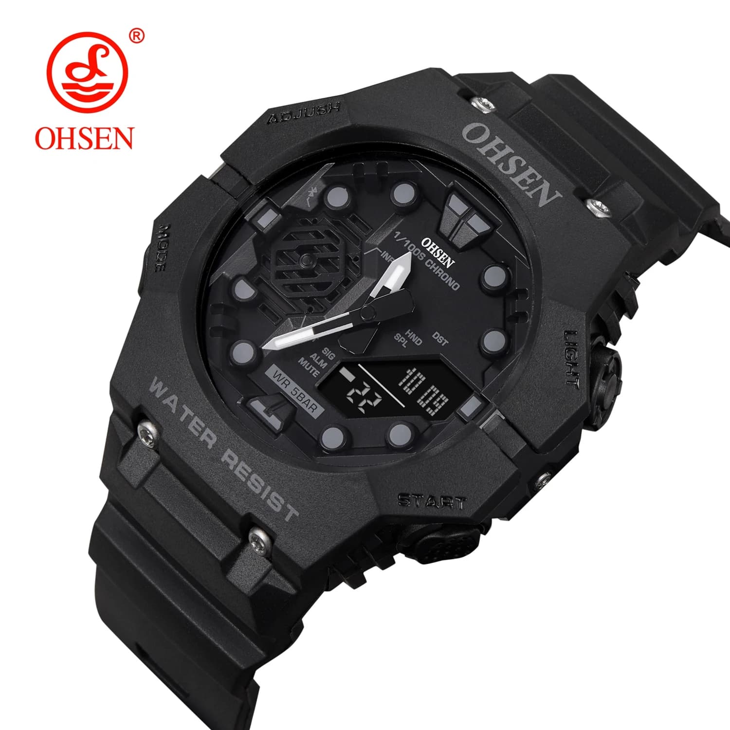 Outdoor Sport Digital Watches for Men Black Silicone Waterproof Tactical Electronic Men's Quartz Watch Fashion relogio masculino