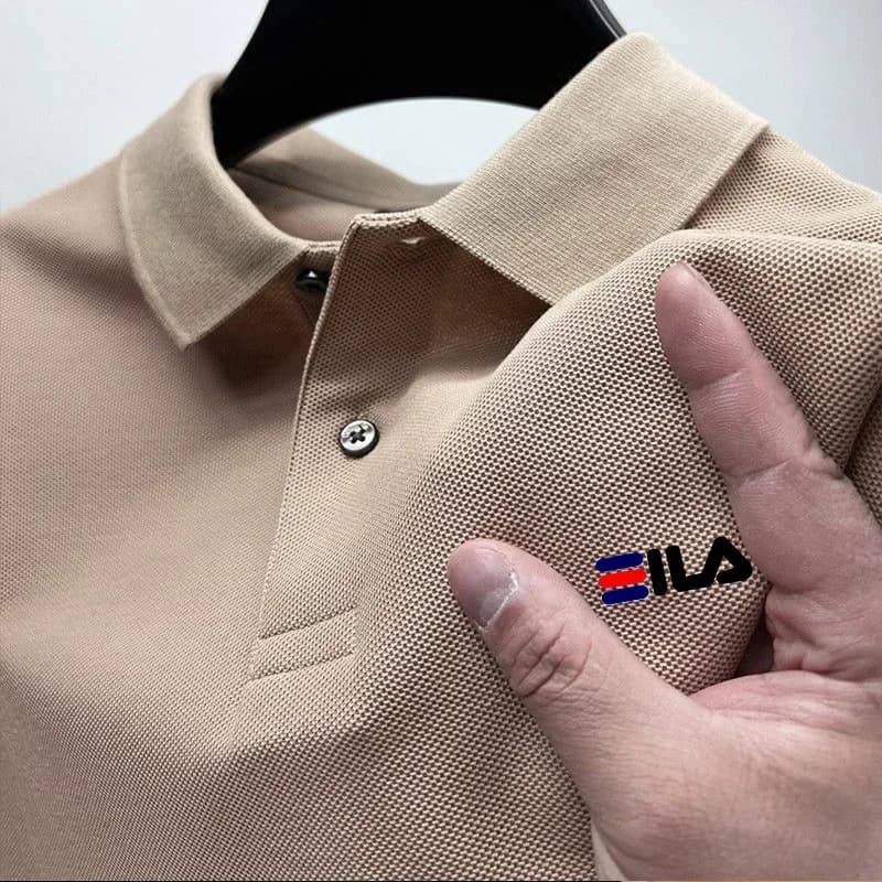 2025 Summer New Men's Lapel Embroidered Polo Shirt and Anti pilling Polo Shirt Short Sleeve Casual Hot Sale