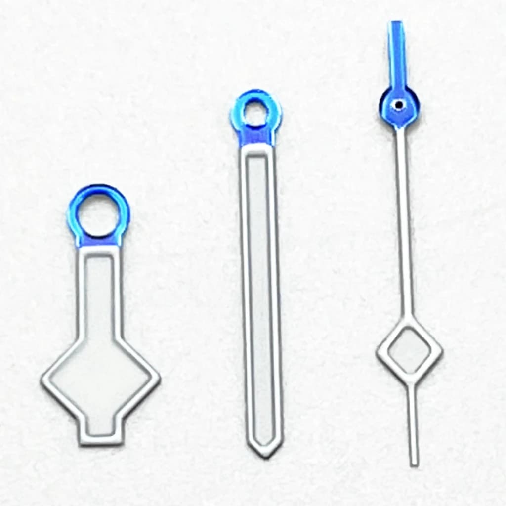 Bule-White Watch Hands Green Lume Fit NH35 NH36 ETA2824 2836 Miyota 8205 8215 82Series Mingzhu DG2813 3804 Movement Accessories