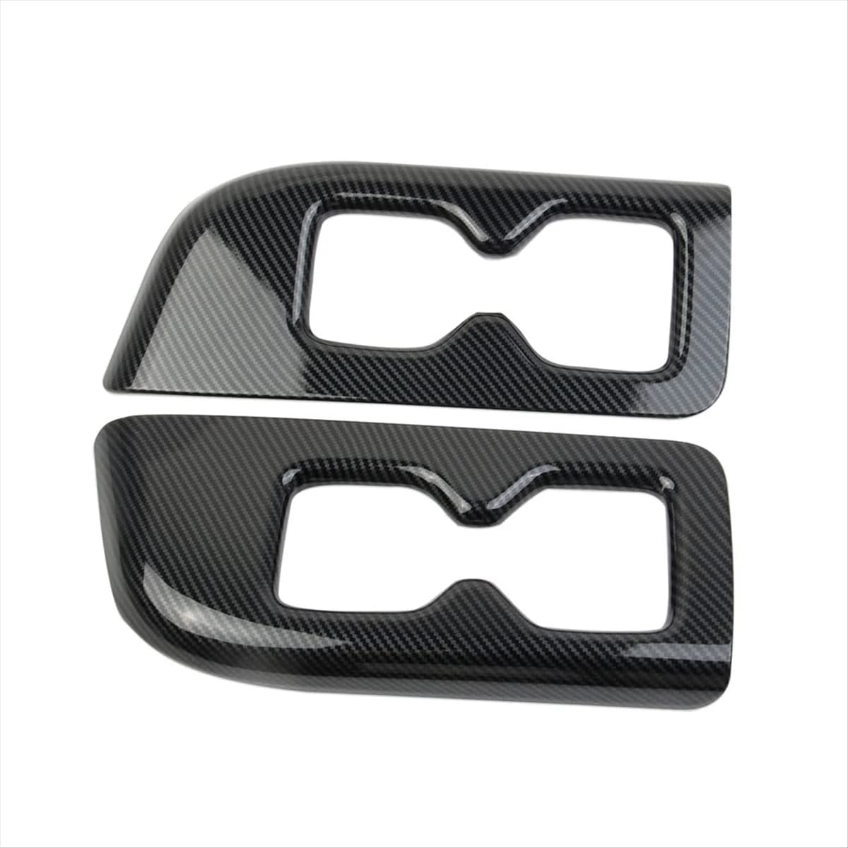 For Hyundai Palisade 2019-2024 Inner Rear Third Row Armrest Cup Holder Trim Cover Panel Accessories ABS Carbon Fiber