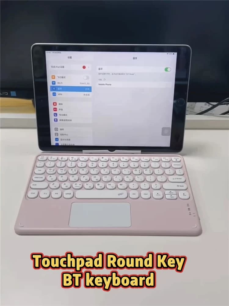 Wireless Bluetooth Keyboard with Touch Touchpad, Ultra-Slim Portable Rechargeable Keyboard for iPad, iPhone, iOS Android Windows