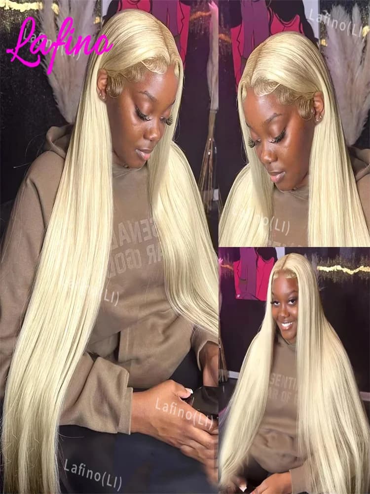613 Blonde Colored Straight 13x4 13x6 Hd Lace Frontal Human Hair Wigs 30 Inch Brazilian Transparent Lace Front Wigs For Women