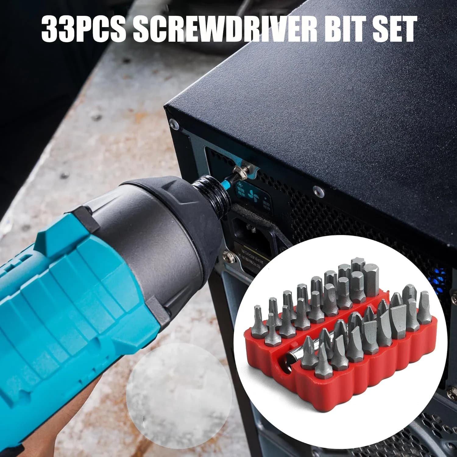 33pc Professional Security Bit Set - Tamper-Proof Multi-Type Screwdrivers with Magnetic Bit Holder - Essential Tools for Home Re