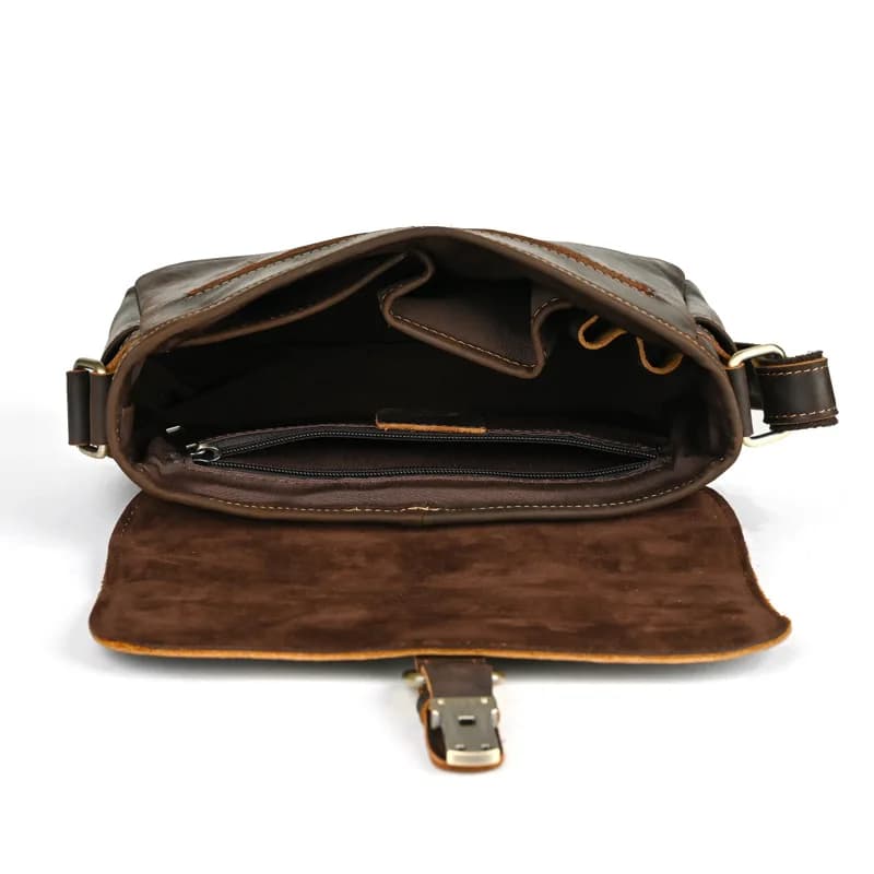 Fashion Luxury Men's Shoulder Bag Real Leather Male Crossbody Bags Unisex Messenger Pack College Student Handbag Ipad Bags Sac