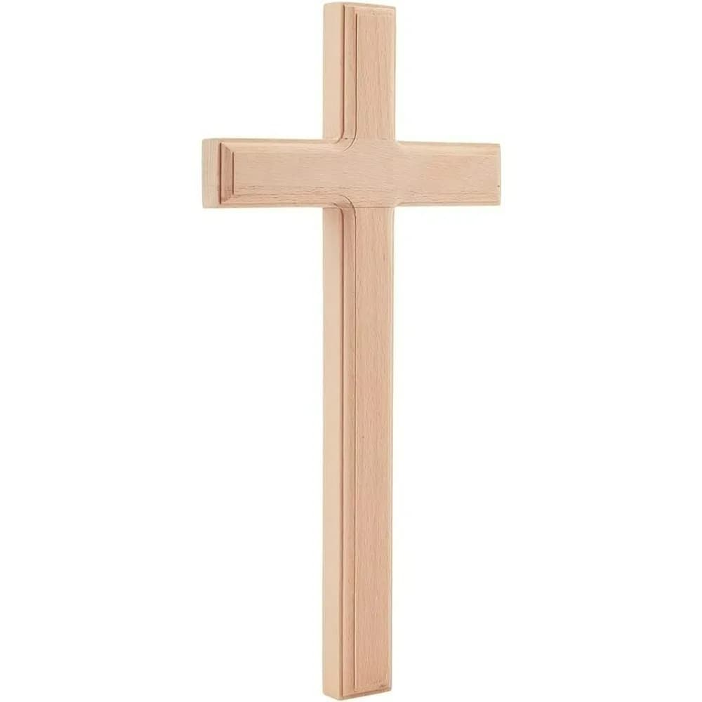 Wooden Wall Cross, 12.2x5.9 Handmade Wood Hanging Cross Handheld Prayer Cross Church Hanging Ornament for Easter Party
