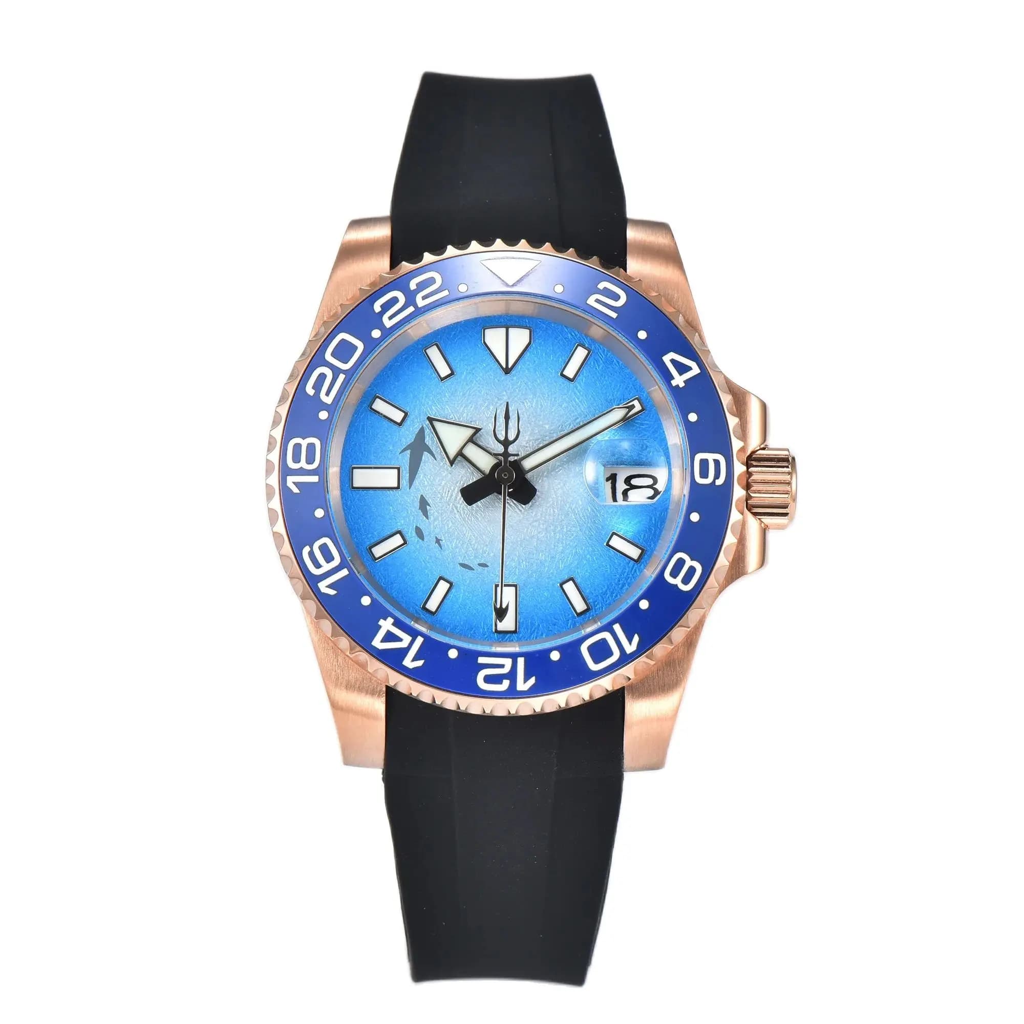 PARNSRPE 40MM NH35 20bar Men's automatic diving watch Bracelet 3.8 Crown sapphire crystal Luminous pointer