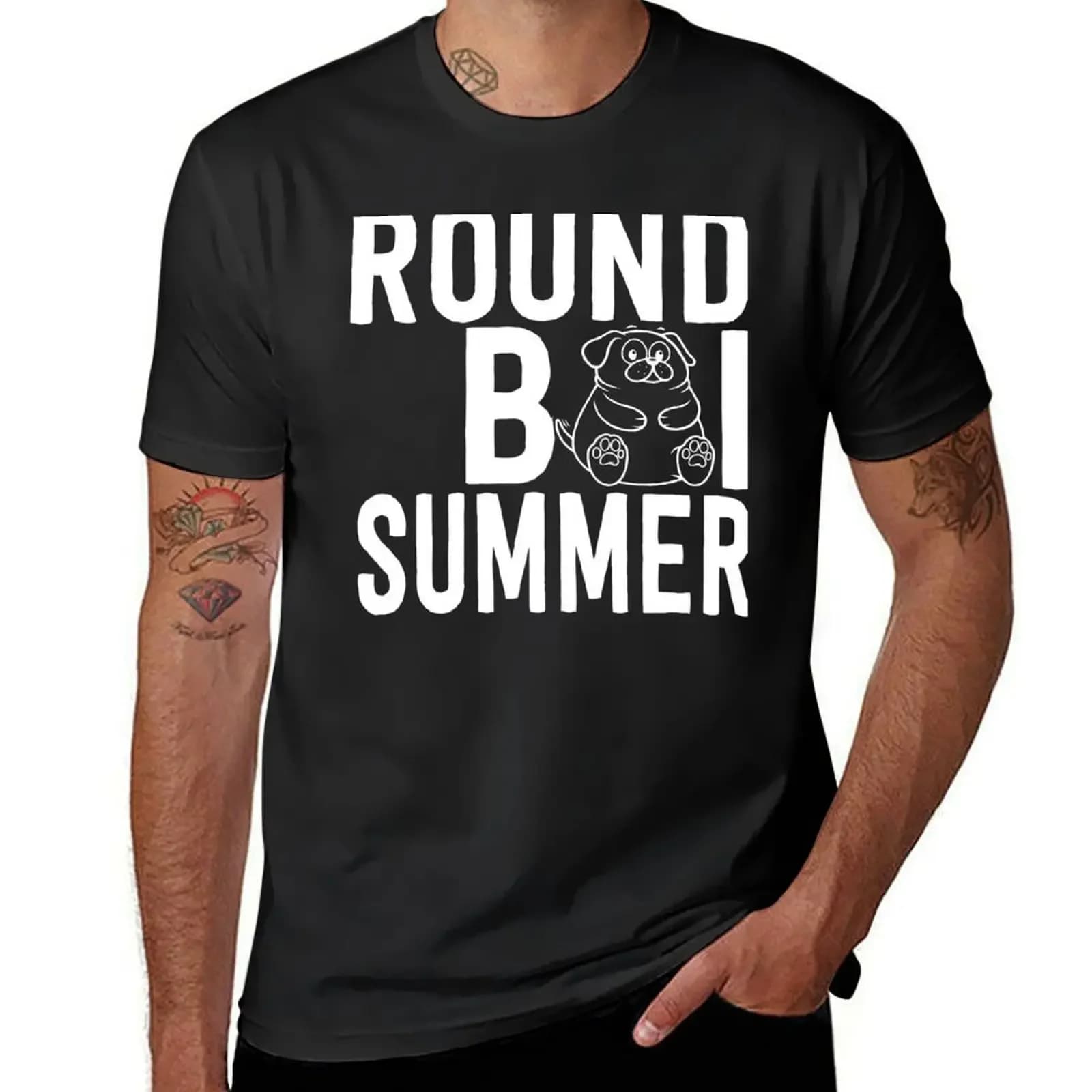 Round Boi Summer 8 T-Shirt summer top tops customs heavyweight t shirts for men
