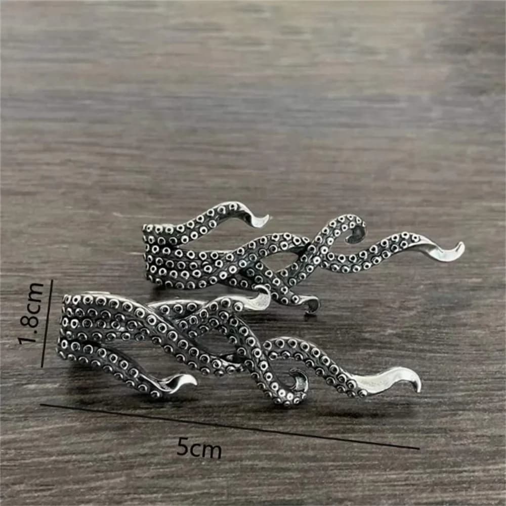 Hot Sale Octopus Foot Earrings Retro Exquisite Personality Hip-hop Style Ear Hook Halloween Woman Fashion Jewelry Presents
