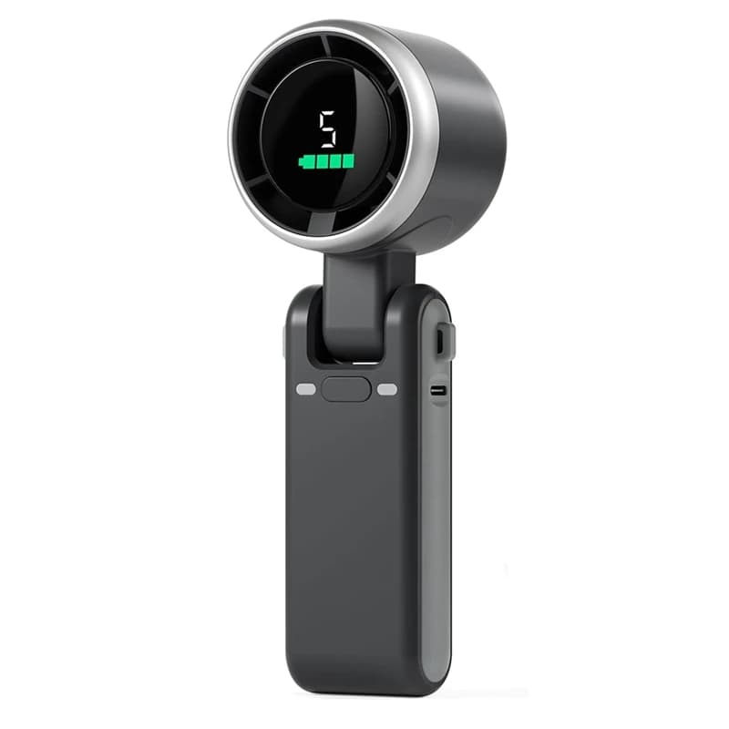 Portable Handheld Turbo Fan, 5 Gear Wind, Battery Operated, Up To 12 Working Hours, Hand Fan With Air Turbo Tech