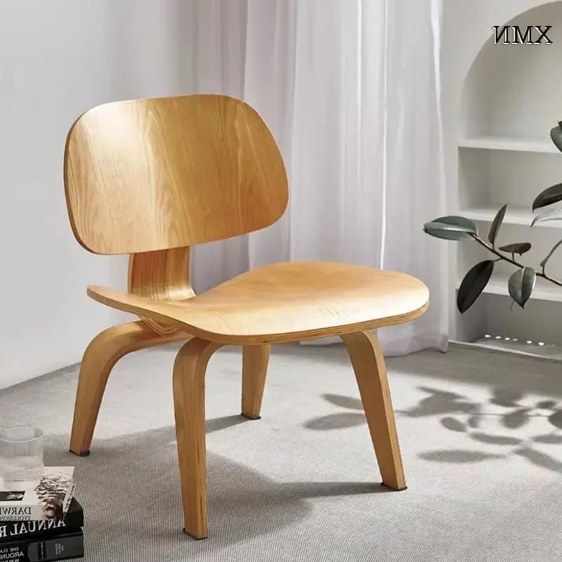 Modern Plywood Simple Leisure Chair Armchair Wood Legs Natural Living Room Japanese Chair Accent Chairs Home Furniture