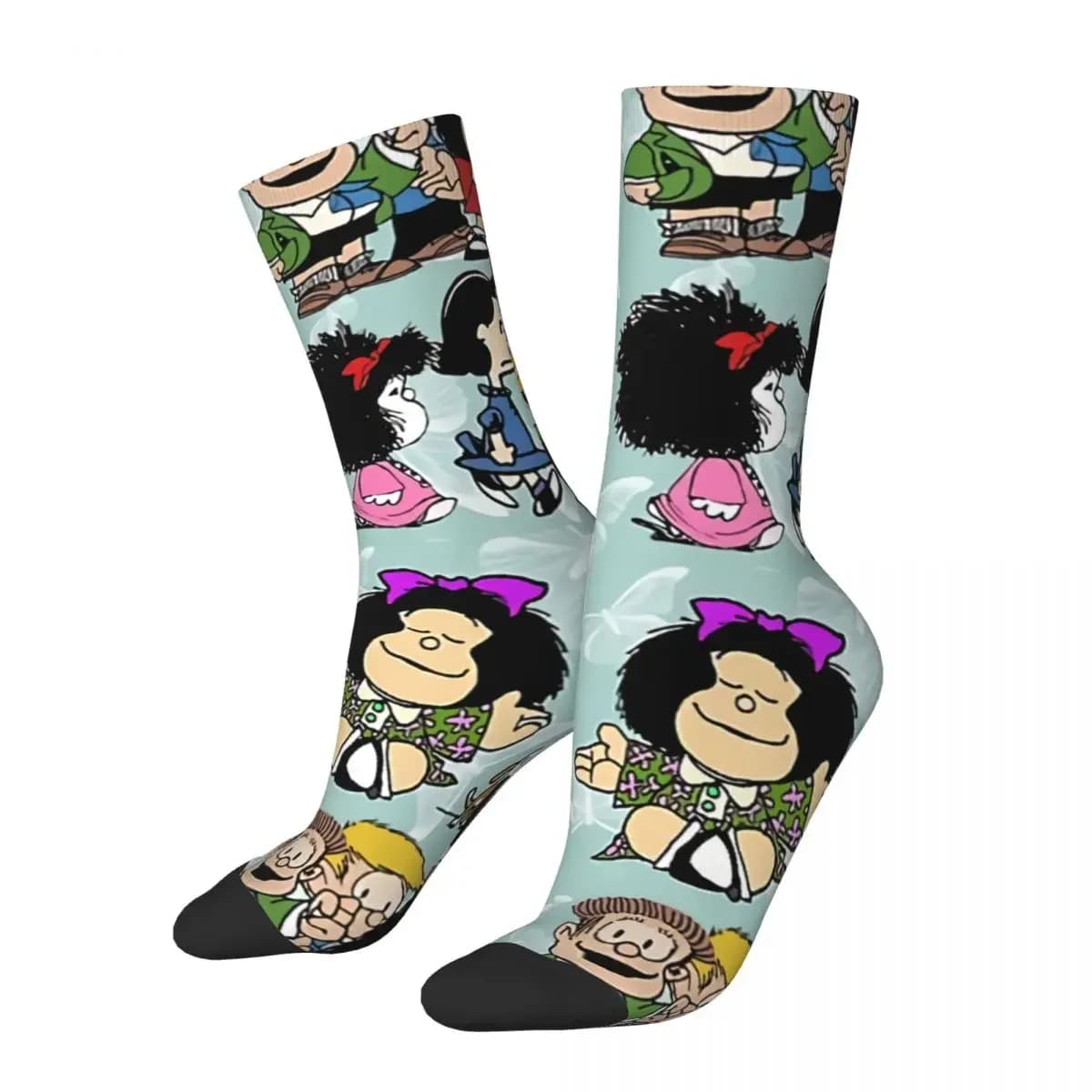 Mafalda Comic Pattern Men Women Socks Cycling Novelty Spring Summer Autumn Winter Stockings Gift