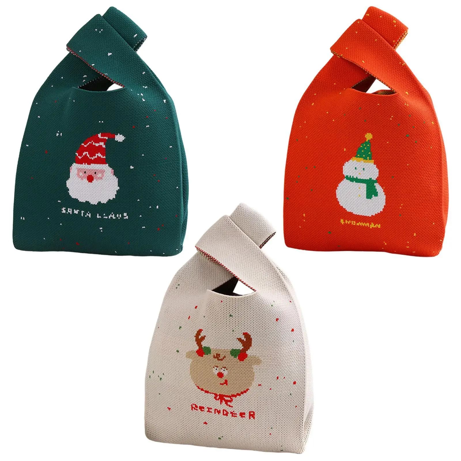 Women Tote Bag Fashion Trendy Knitted Bag for Outdoor Winter New Year Work Party