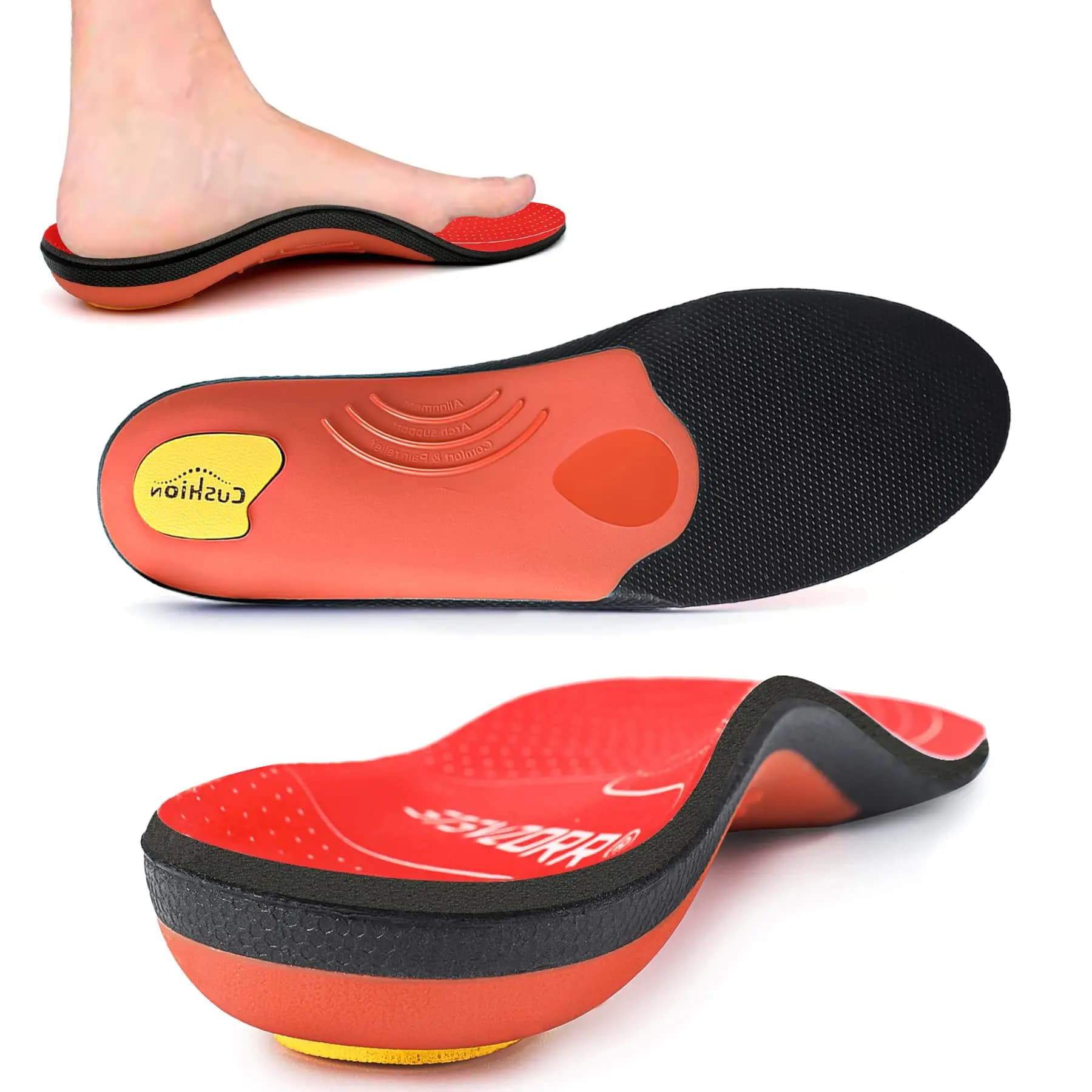 iFitna Plantar Fasciitis Orthopedic Sport Insole High Arch Support Men Women Sole, Flat Feet Pain Relief Orthotic Shoe Insert