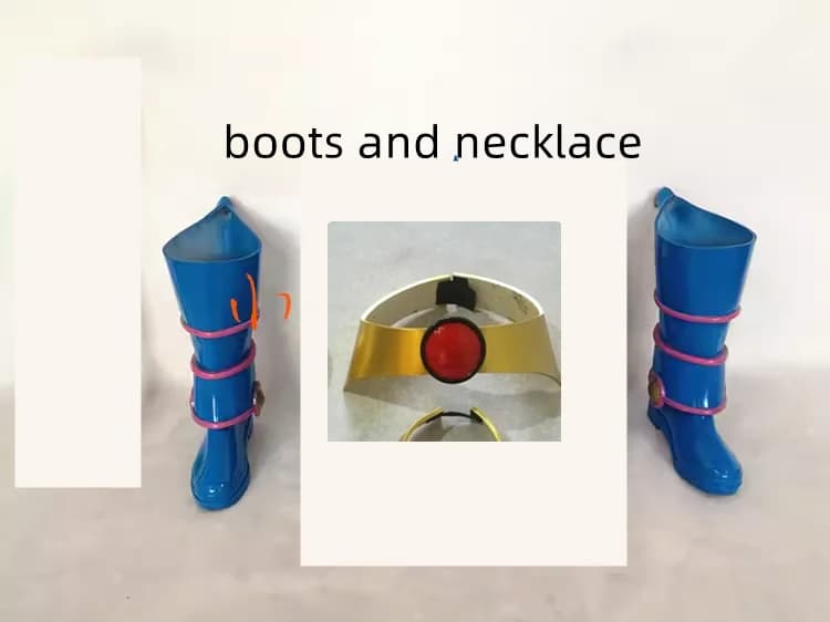 Irelia H Store Customized dark magician girl from yu gi oh Anime Cosplay shoes necklace