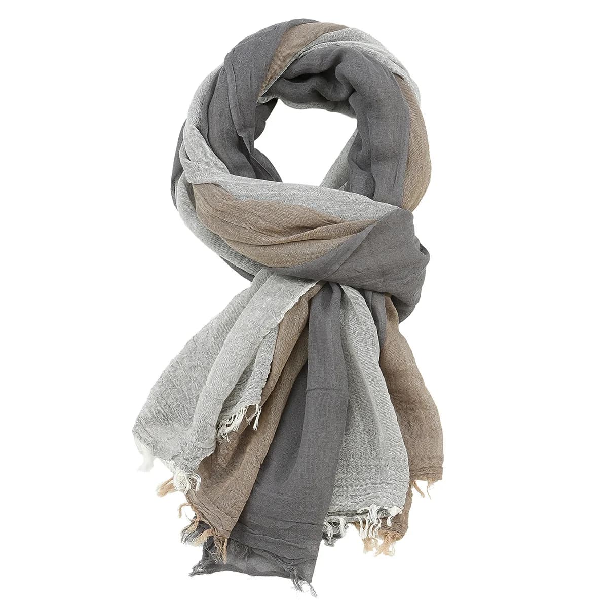 Cotton Camel Linen Scarf Men Long Patchwork Scarf for Men Tassel Winter Mens Scarves Fashion Men's Accessories