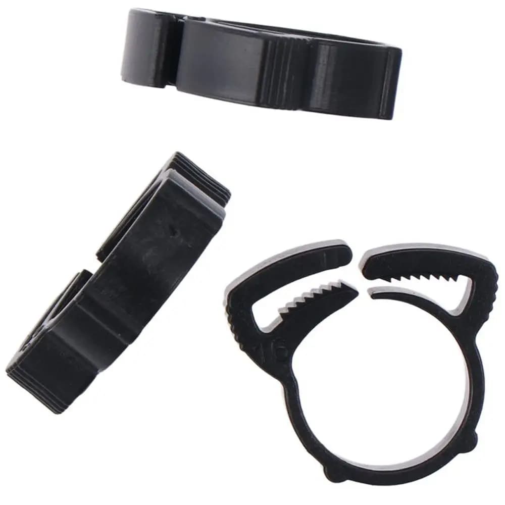 10 Pack 1" Heavy Duty Double Gripping Nylon Black Nylon Plastic Hose Clamps Heavy Duty Snap Grip Tubing/Hose