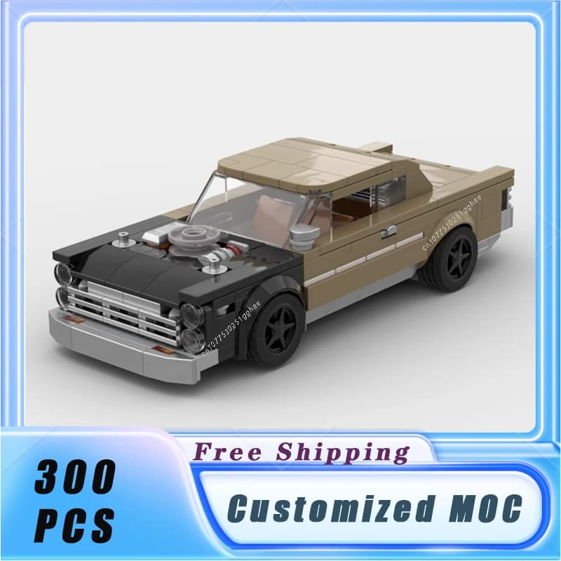 Classical  Speed Vehicle MOC 1966 Mercury Comet Custom Building Blocks Assemble Model Sets DIY Children's Toys Christmas Gifts
