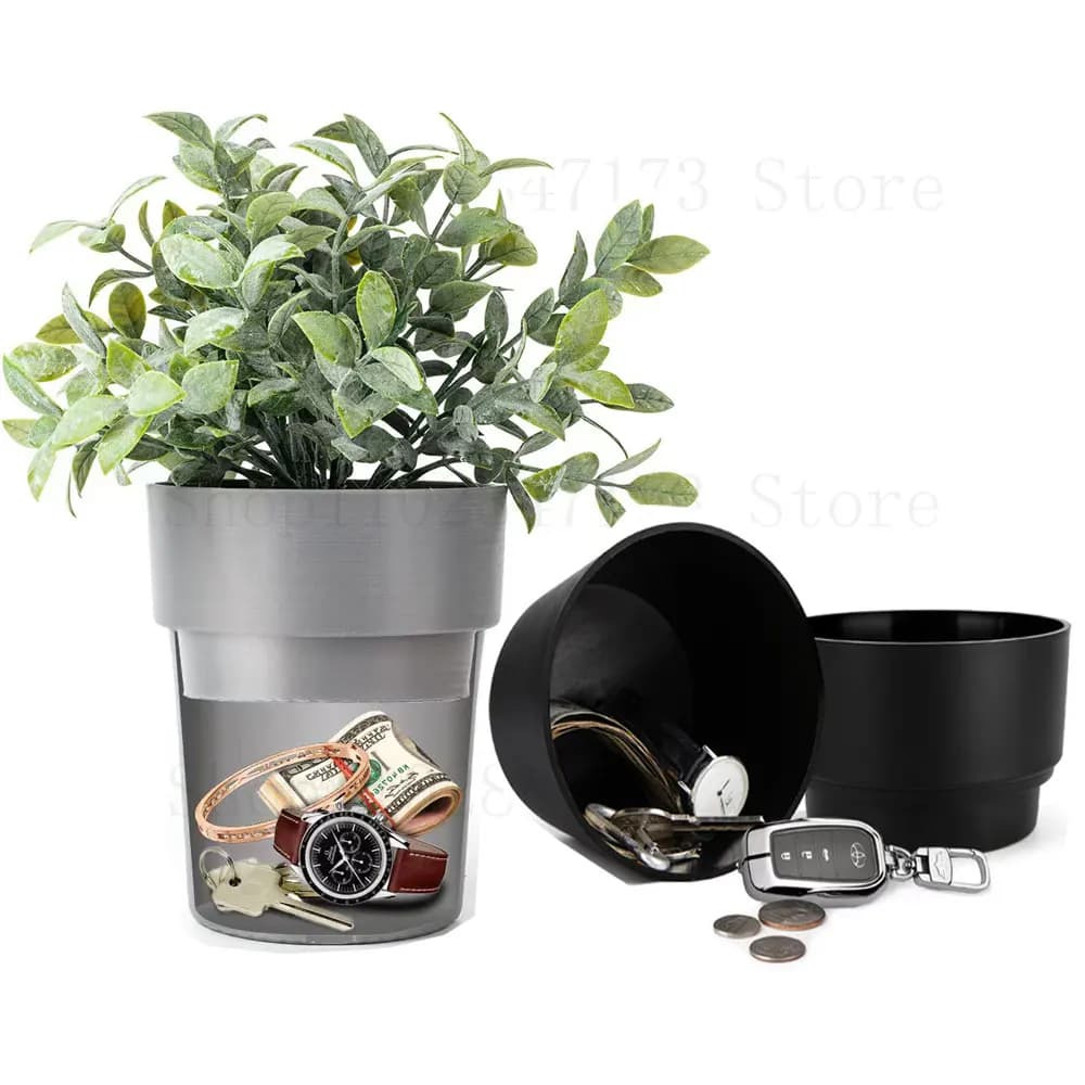 Hidden Safe Plastic Flower Pot Money Storage Box Surprise Separable Security Container Stash Safe Box Stash Jars Piggy Bank