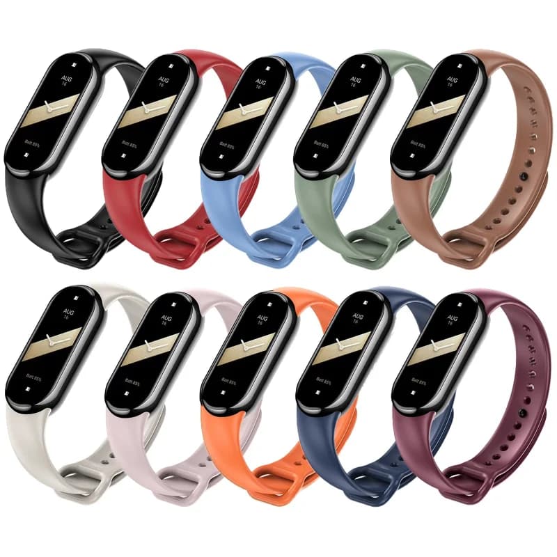 Silicone Strap For Xiaomi Mi Band 9 8 Sport Smart Watch Wrist Bracelet Original Band9 Band8 NFC WristBand Accessories Case