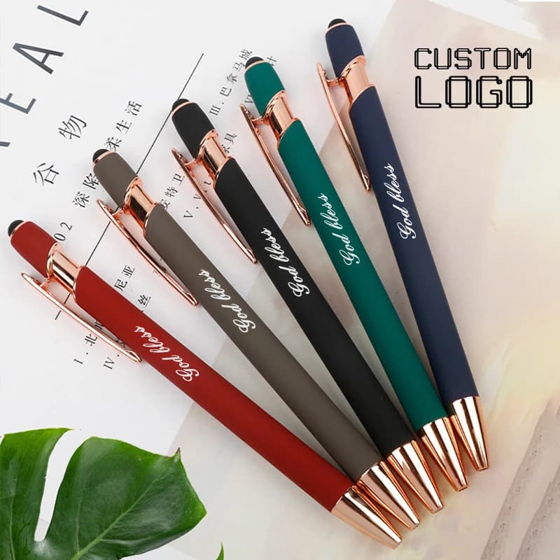 Personalized Laser Engraved LOGO Ballpoint Pen Custom Goodies For Business Advertising Gifts School Stationery Office Supplies