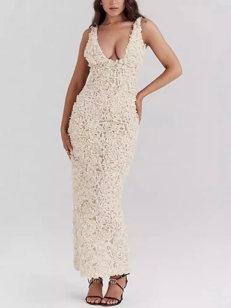 Summer Solid Color Sexy Dress Women Streetwear Sleeveless Bodycon Casual Clubwear Elegant Party Maxi Dresses 2024 Summer