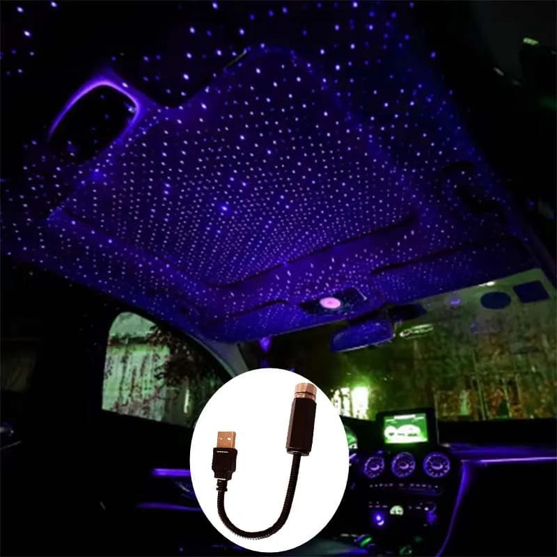Mini LED Car Roof Star Night Light Projector Atmosphere Galaxy Lamp USB Decorative Adjustable for Auto Roof Room Ceiling Decorat