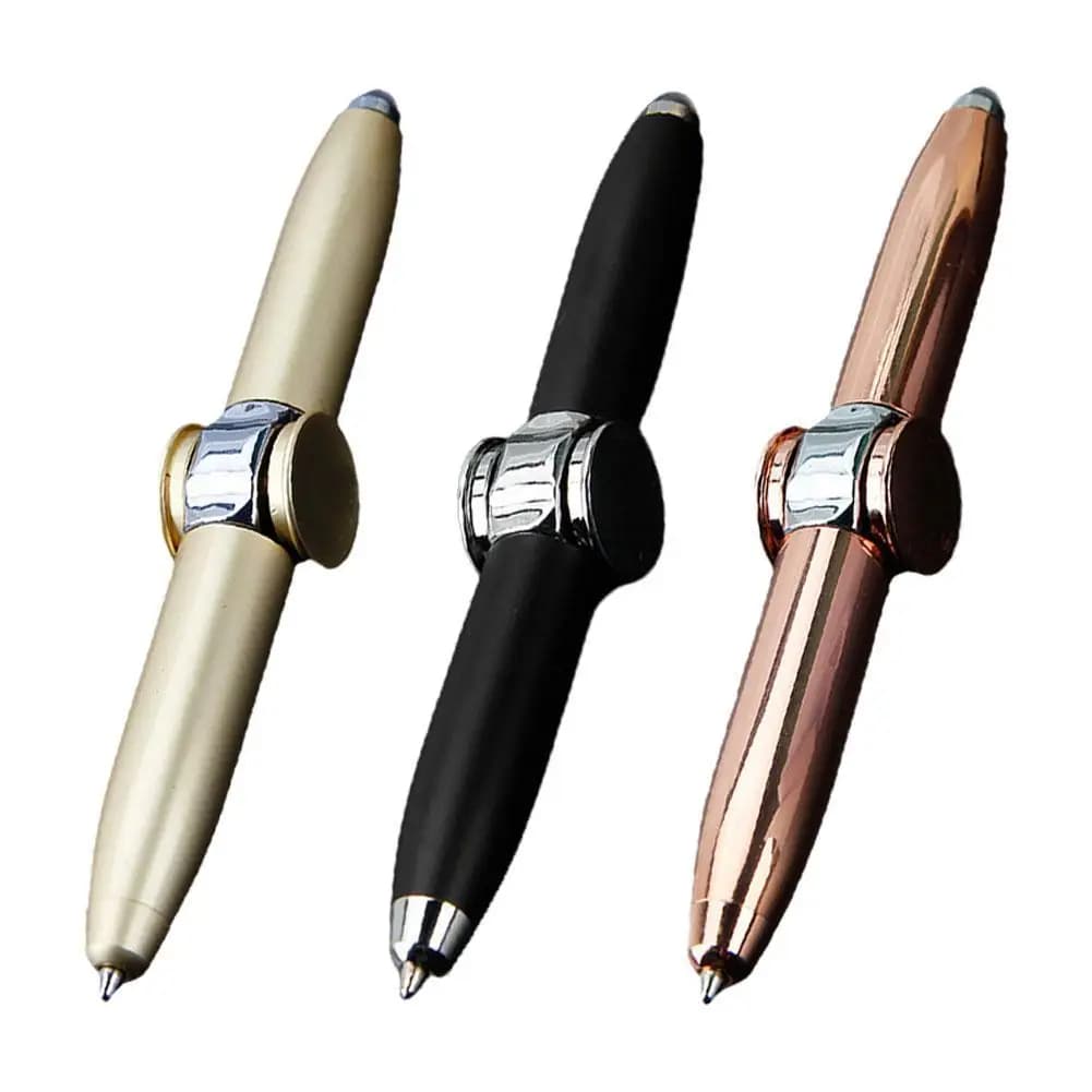 LED Pen Ball Pen Fidget Spinner Pressure Student Gift Ballpoint Spin Pen Twirling LED Rotating Pen Stationery Fidget Pen