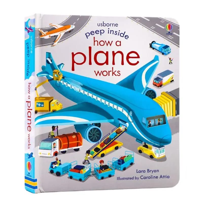 Peep Inside How A Plane Works English 3D Flap Picture Book Baby Children Educational Reading Paperboard Books