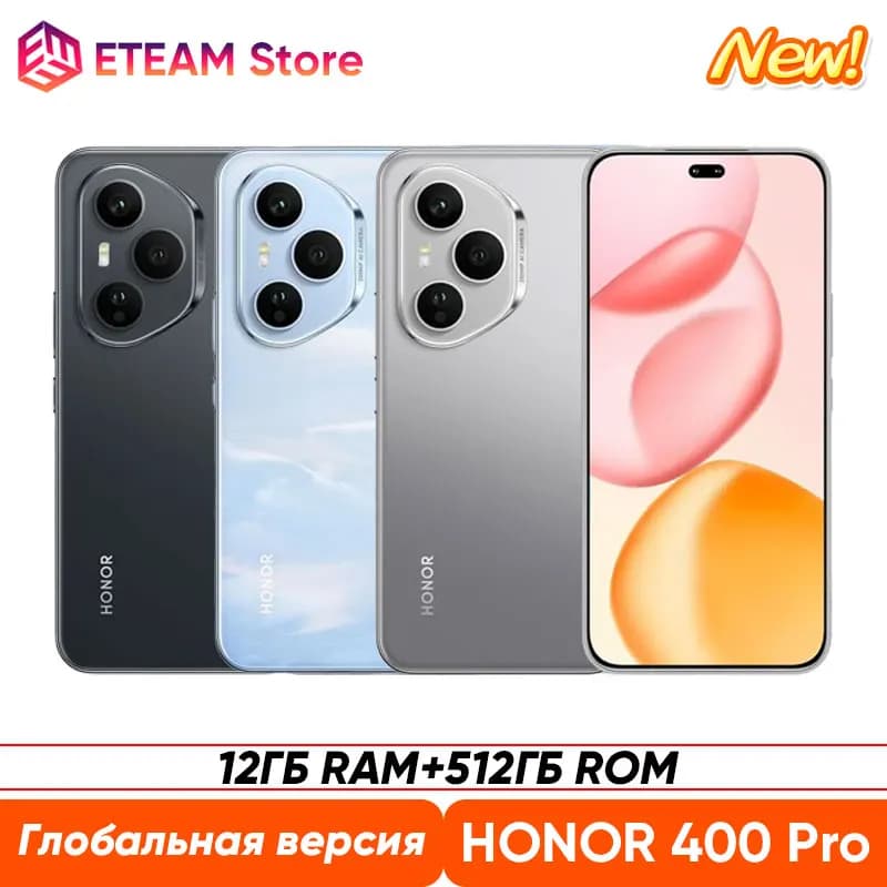 Global Version HONOR 400 Pro 5G Smartphone Snapdragon 8 Gen 3 6.7'' AMOLED Display 200MP 100W Wired 50W Wireless IP68&IP69 eSIM