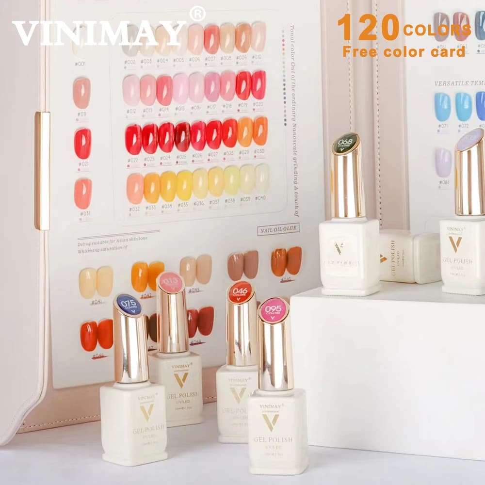 VINIMAY 120 Colors Fashion Manicure Gel Polishing Mixed Varnish Gel UV LED Lasting Shining Gel Salon UV LED Nail Art Manicure