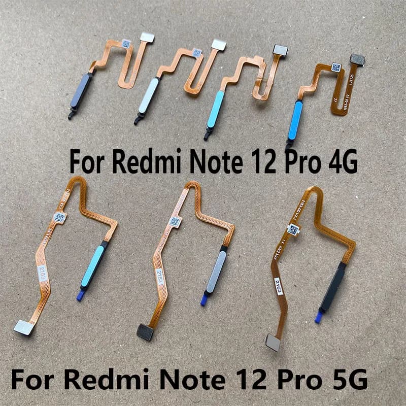 New For Xiaomi Redmi Note 12 PRO Fingerprint Sensor Home Button Menu Touch ID Scanner Ribbon Connector Flex Cable 4G 5G