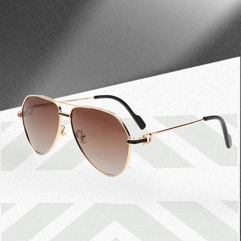 New Metal Wrapped Frame Toad Sunglasses for Men Fashion Trendy Personalized Retro Outdoor Driving Polarized Eyewear for Women