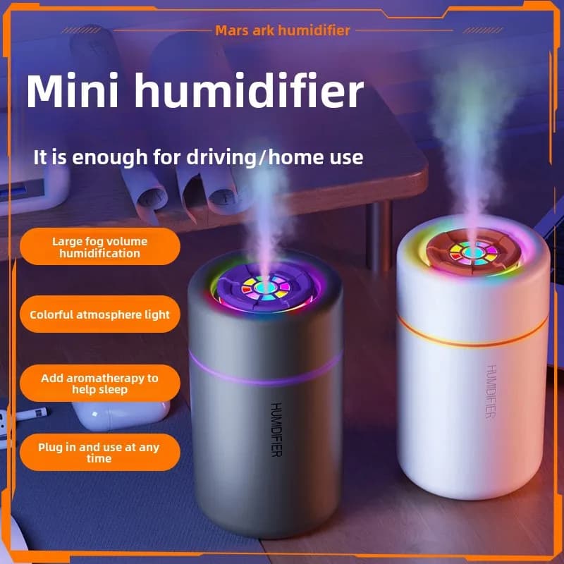 Mini Air Humidifier USB Electric Aroma Essential Oil Diffuser Purifier Aromatherapy Mist Maker Color Lights For Car Home Bedroom