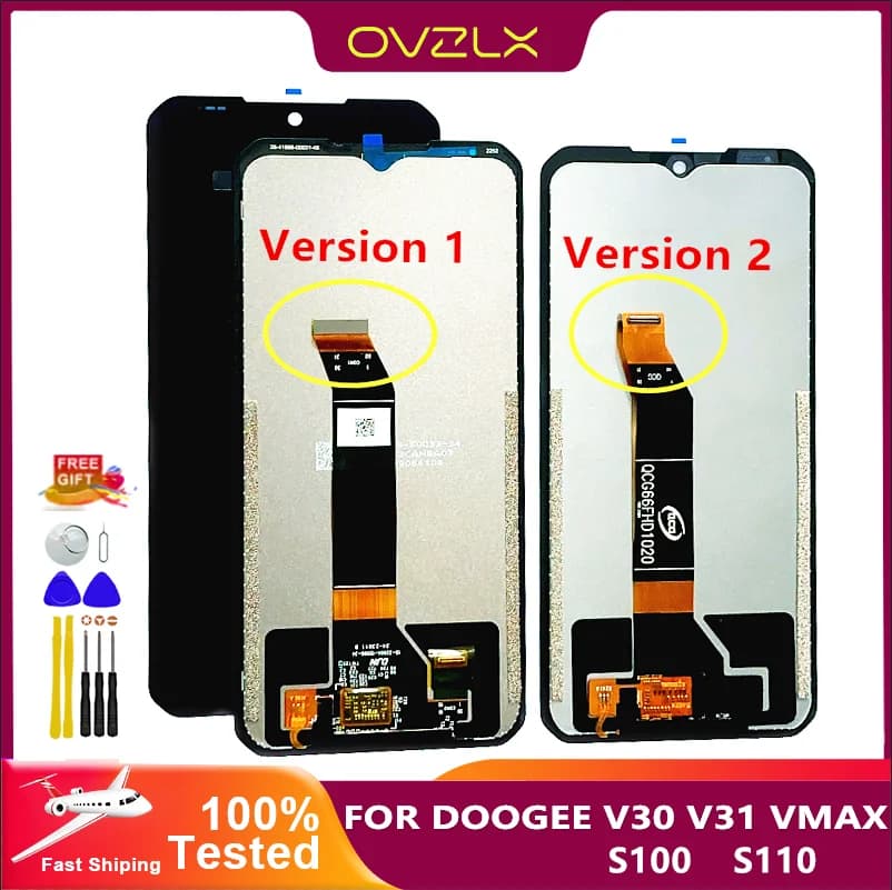 Original For DOOGEE V30 LCD Display+Touch Screen Digitizer For V30T V30 PRO V31 GT VMAX S100 S110 S118 S120 DF10 PF10Pro Display