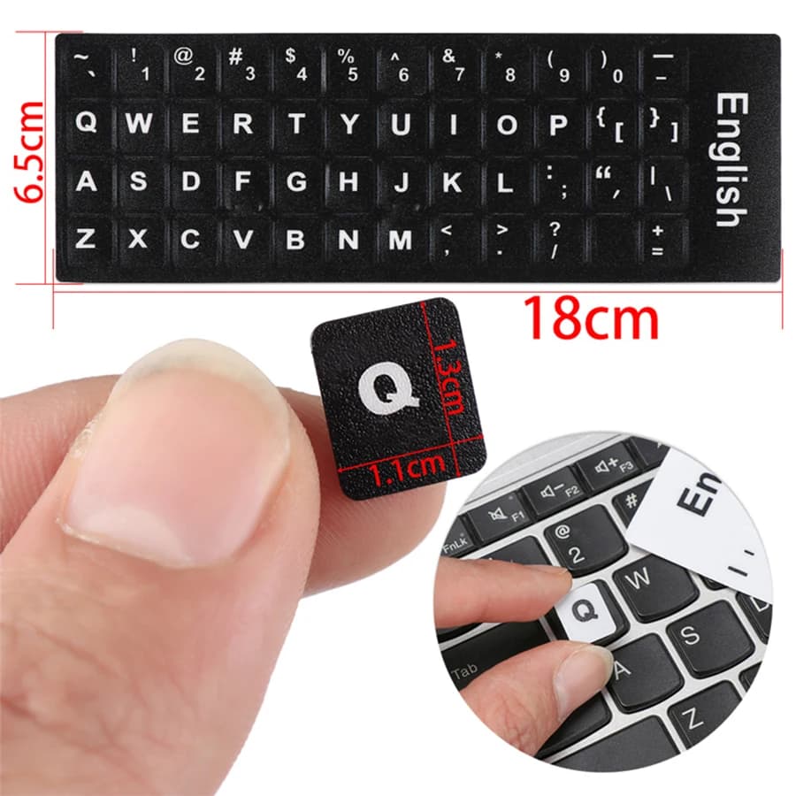Spanish English Italian Korean Letter Alphabet Layout Keyboard Stickers For Laptop PC Non-slip Wear-resistant Laptop Keyboard