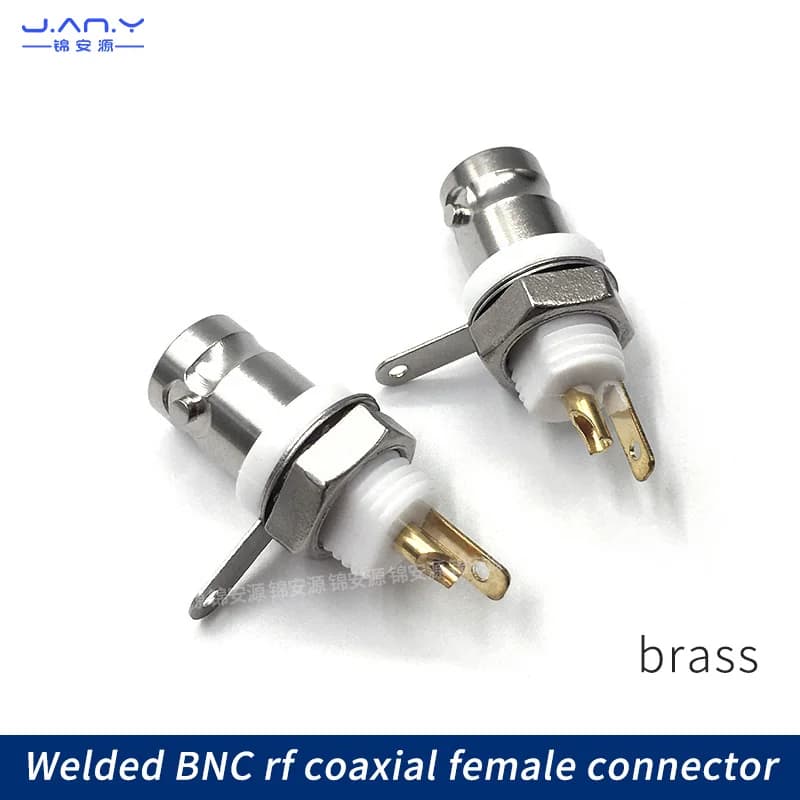 1 piece BNC female base welding wire type high temperature resistant bnc-ky panel connector Q9 female coaxial video socket