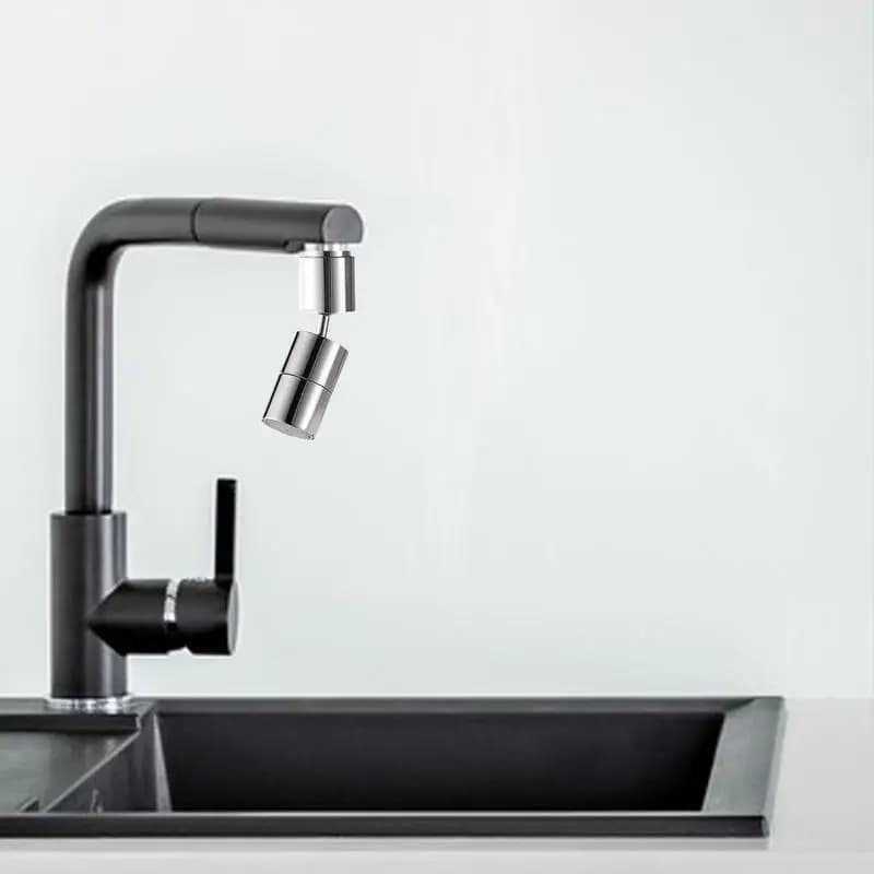 Kitchen Faucet Extender Leakproof Copper Faucet Extender 360 Degree Swivel Faucet Attachment Sprayer Sink Aerator Chrome For