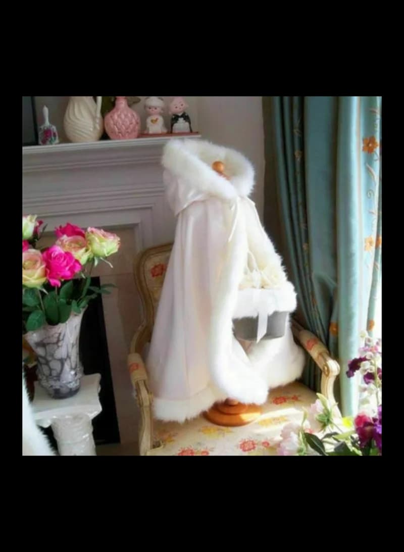 New Winter Children's Wedding Cloak Flower Girl Shawl Artificial Fur Decoration Girl Jacket Cloak