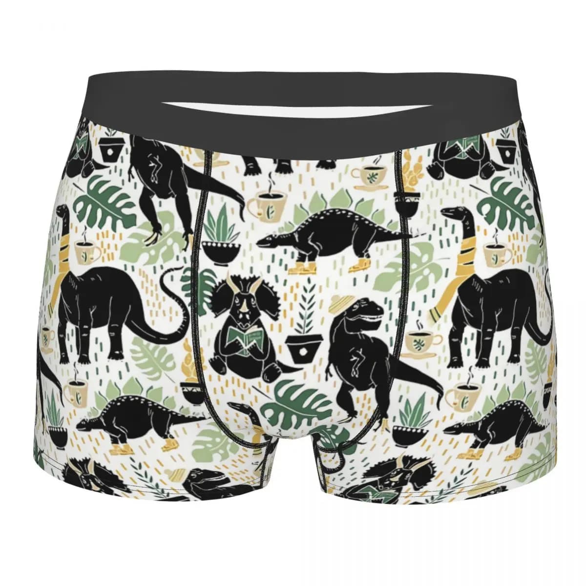 Hipster Dinos Man's Boxer Briefs Underpants Dinosaurs Highly Breathable Top Quality Birthday Gifts