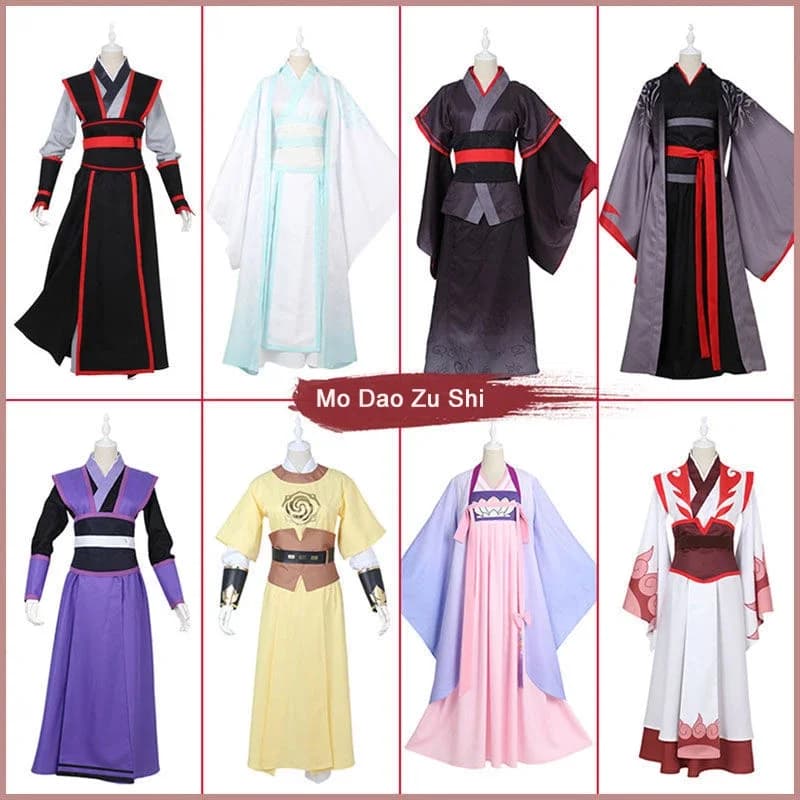 Mo Dao Zu Shi Wei Wuxian Young/Lan Wangji/Jiang Cheng/Jiang Yanli Grandmaster of Demonic Cultivation Anime Cosplay Costume