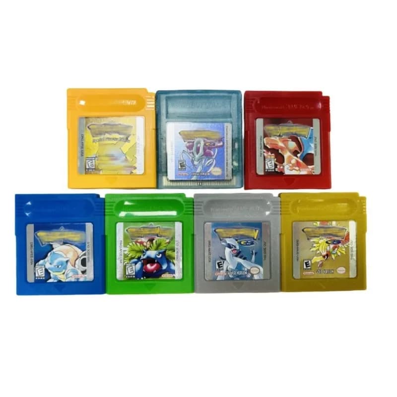 GBC Game Cassette Classic Series Red Crystal Blue Classic Game 16 Bit Video GBC Game Console Card English Language Gift
