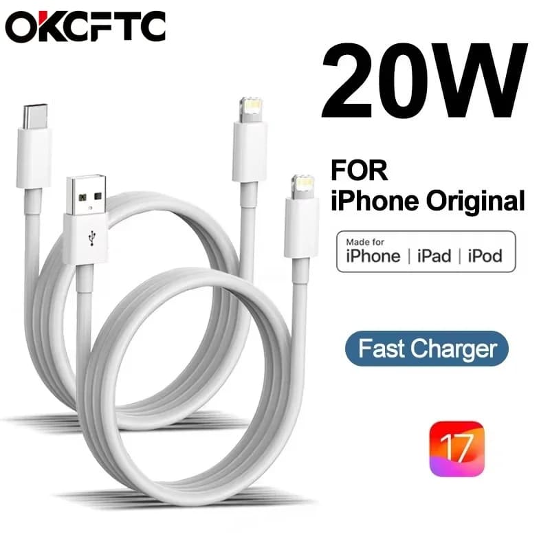 For Apple Original PD USB Lightning Data Cable For iPhone 11 12 13 14 Pro Max Type C Super Fast Charge X XS XR 7 8 Plus Charging
