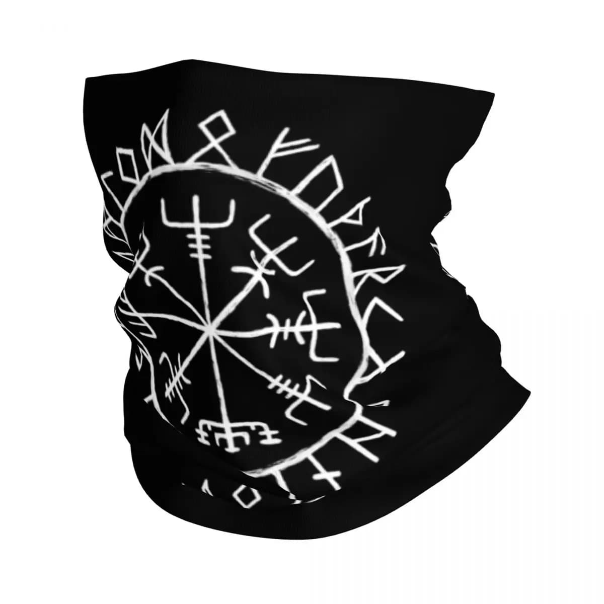 Nordic Mythology Rune Circle Bandana Neck Gaiter Printed Viking Balaclavas Magic Scarf Cycling Running Unisex Adult Breathable